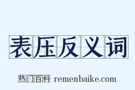 表压反义词是什么意思的图片